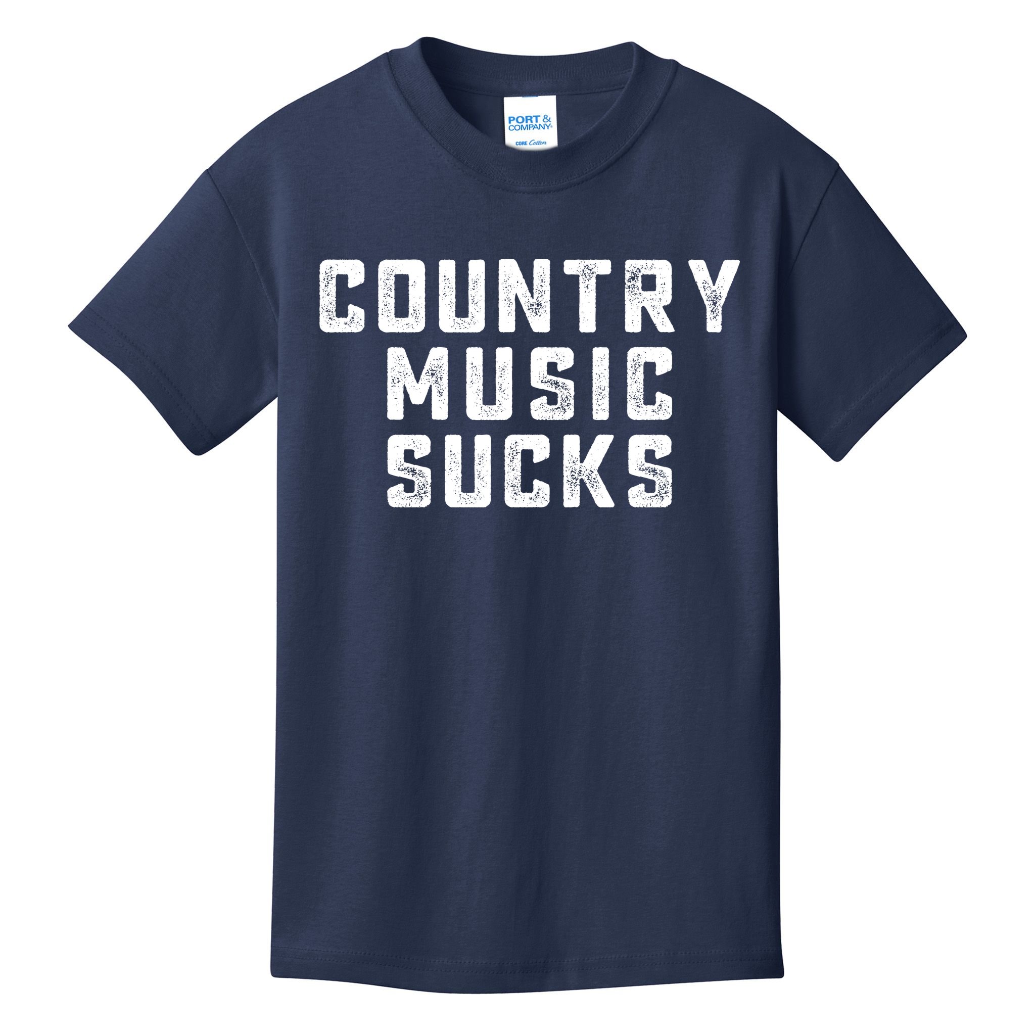 Funny Country Music Gifts Pop Country Sucks Kids T-Shirt