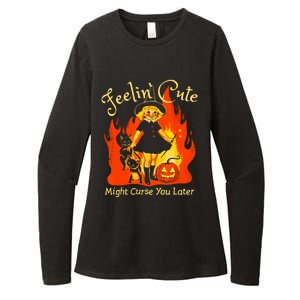 Feeling Cute Might Curse You Later Cute Witch Womens CVC Long Sleeve Shirt