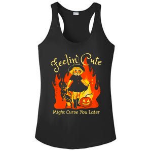 Feeling Cute Might Curse You Later Cute Witch Ladies PosiCharge Competitor Racerback Tank