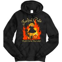 Feeling Cute Might Curse You Later Cute Witch Tie Dye Hoodie