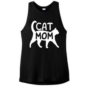 Funny Cat Mom Shirt For Women Cat Lovers Cute Mothers Day Ladies PosiCharge Tri-Blend Wicking Tank