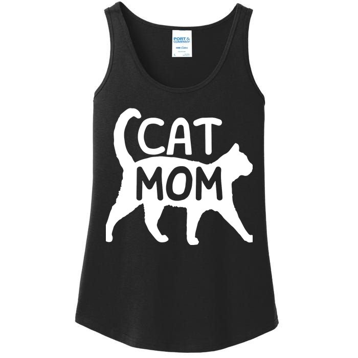 Funny Cat Mom Shirt For Women Cat Lovers Cute Mothers Day Ladies Essential Tank