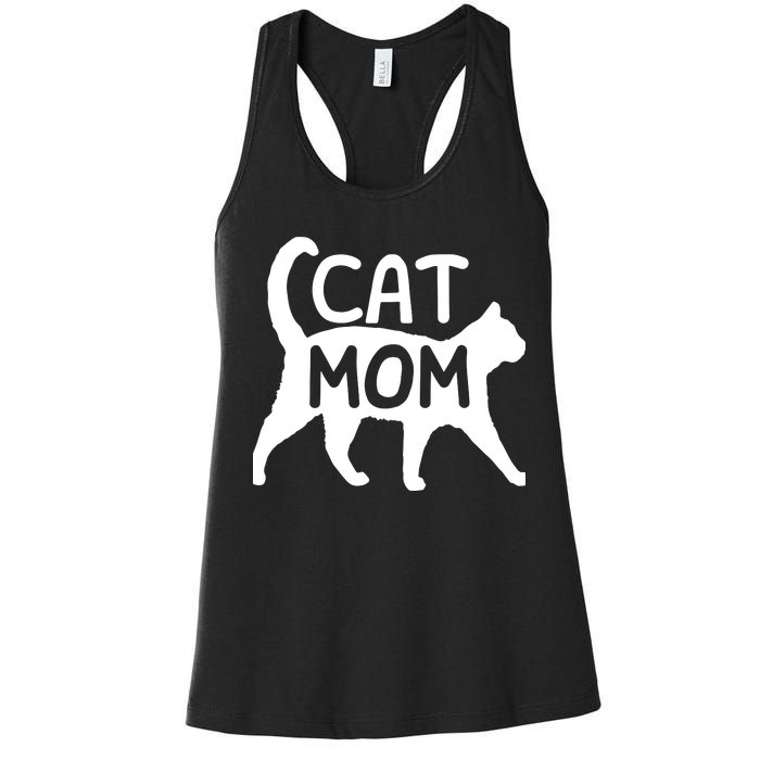 Funny Cat Mom Shirt For Women Cat Lovers Cute Mothers Day Women's Racerback Tank