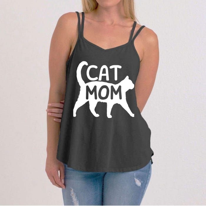 Funny Cat Mom Shirt For Women Cat Lovers Cute Mothers Day Women's Strappy Tank