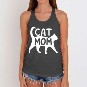 Funny Cat Mom Shirt For Women Cat Lovers Cute Mothers Day Women's Knotted Racerback Tank