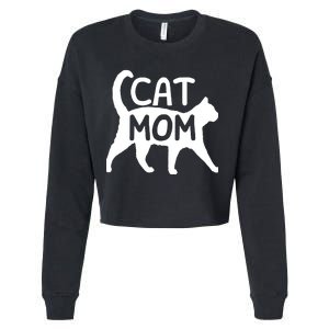 Funny Cat Mom Shirt For Women Cat Lovers Cute Mothers Day Cropped Pullover Crew