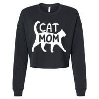 Funny Cat Mom Shirt For Women Cat Lovers Cute Mothers Day Cropped Pullover Crew