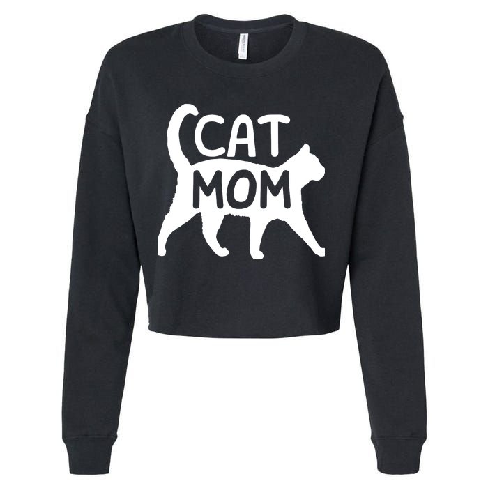 Funny Cat Mom Shirt For Women Cat Lovers Cute Mothers Day Cropped Pullover Crew