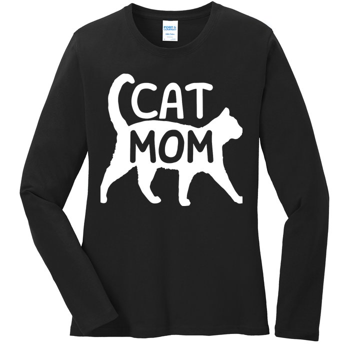 Funny Cat Mom Shirt For Women Cat Lovers Cute Mothers Day Ladies Long Sleeve Shirt