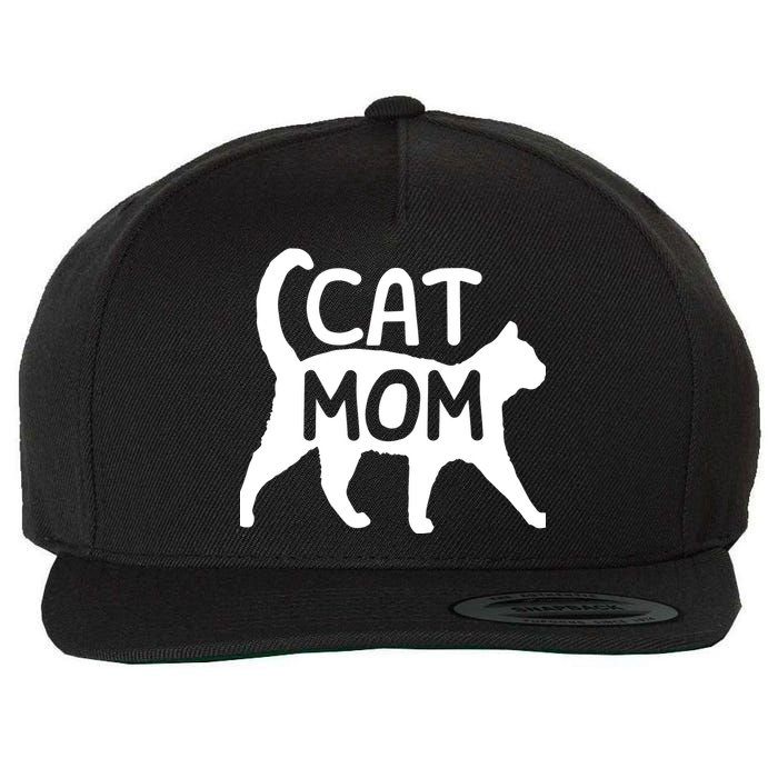 Funny Cat Mom Shirt For Women Cat Lovers Cute Mothers Day Wool Snapback Cap