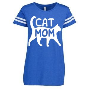 Funny Cat Mom Shirt For Women Cat Lovers Cute Mothers Day Enza Ladies Jersey Football T-Shirt