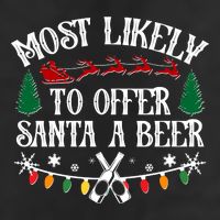 Funny Christmas Most Likely To Offer Santa A Beer Adult Drive Performance Visor