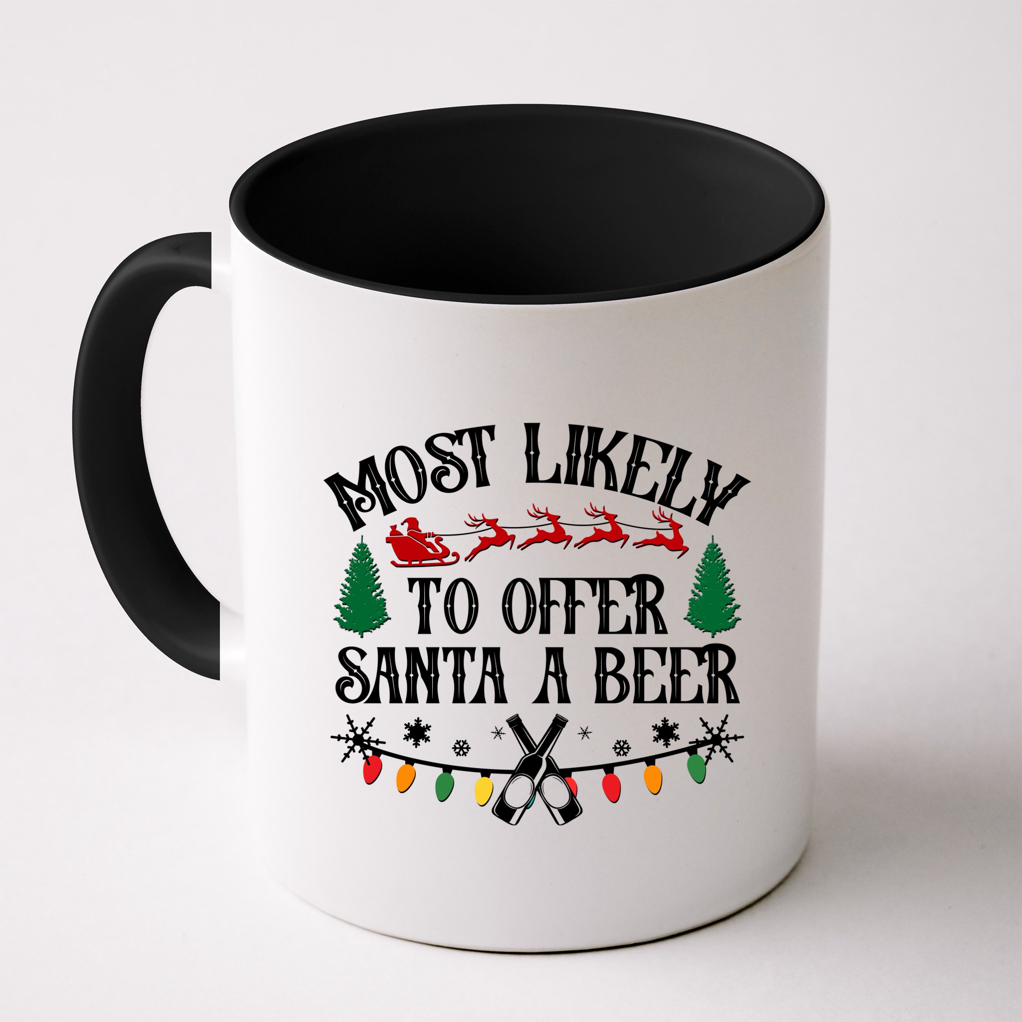 Funny Christmas Most Likely To Offer Santa A Beer Mug