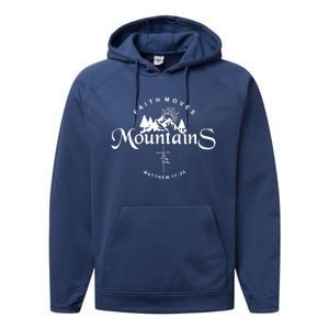 Faith Can Move Mountains Gift Bible Faith Moves Mountains Gift Performance Fleece Hoodie