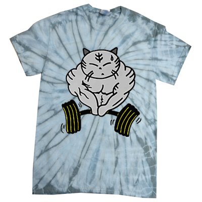 Funny Cat Muscle Tie-Dye T-Shirt