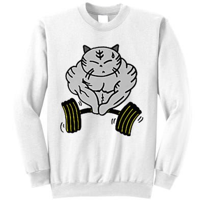 Funny Cat Muscle Sweatshirt