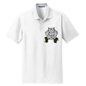 Funny Cat Muscle Dry Zone Grid Polo