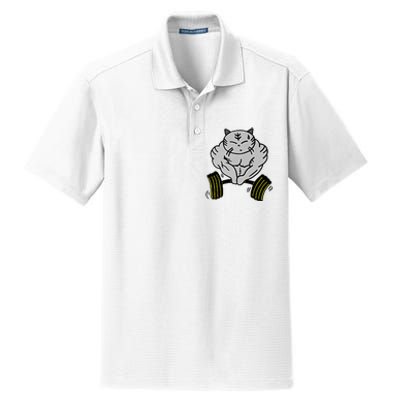 Funny Cat Muscle Dry Zone Grid Polo