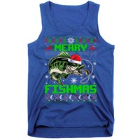 Fishing Christmas Merry Fishmas Bass Fish Ugly Xmas Sweater Cute Gift Tank Top