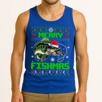 Fishing Christmas Merry Fishmas Bass Fish Ugly Xmas Sweater Cute Gift Tank Top