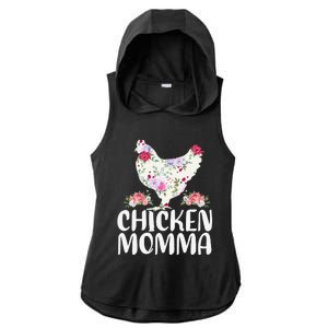 Funny Chicken Momma For Women Mother's Day Ladies PosiCharge Tri-Blend Wicking Draft Hoodie Tank