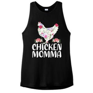 Funny Chicken Momma For Women Mother's Day Ladies PosiCharge Tri-Blend Wicking Tank