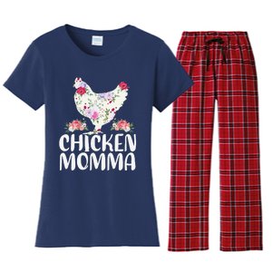 Funny Chicken Momma For Women Mother's Day Women's Flannel Pajama Set