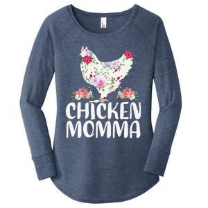 Funny Chicken Momma For Women Mother's Day Women's Perfect Tri Tunic Long Sleeve Shirt