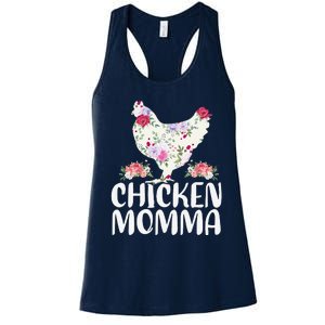 Funny Chicken Momma For Women Mother's Day Women's Racerback Tank