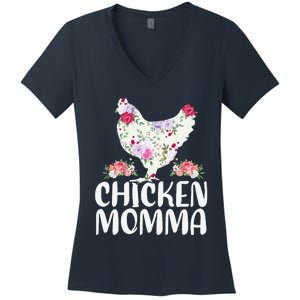 Funny Chicken Momma For Women Mother's Day Women's V-Neck T-Shirt