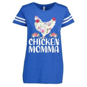 Funny Chicken Momma For Women Mother's Day Enza Ladies Jersey Football T-Shirt