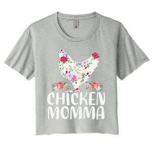 Funny Chicken Momma For Women Mother's Day Women's Crop Top Tee