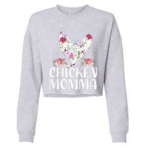 Funny Chicken Momma For Women Mother's Day Cropped Pullover Crew