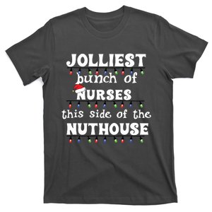 Funny Christmas Matching Group Work Jolliest Bunch Of Nurses T-Shirt