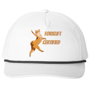 Forklift Certified Meme Funny Forklift Driver Forklift Operator Funny Meme Snapback Five-Panel Rope Hat