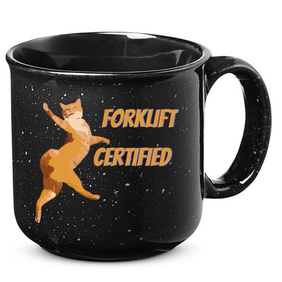 Forklift Certified Meme Funny Forklift Driver Forklift Operator Funny Meme 15oz Campfire Ceramic Mug