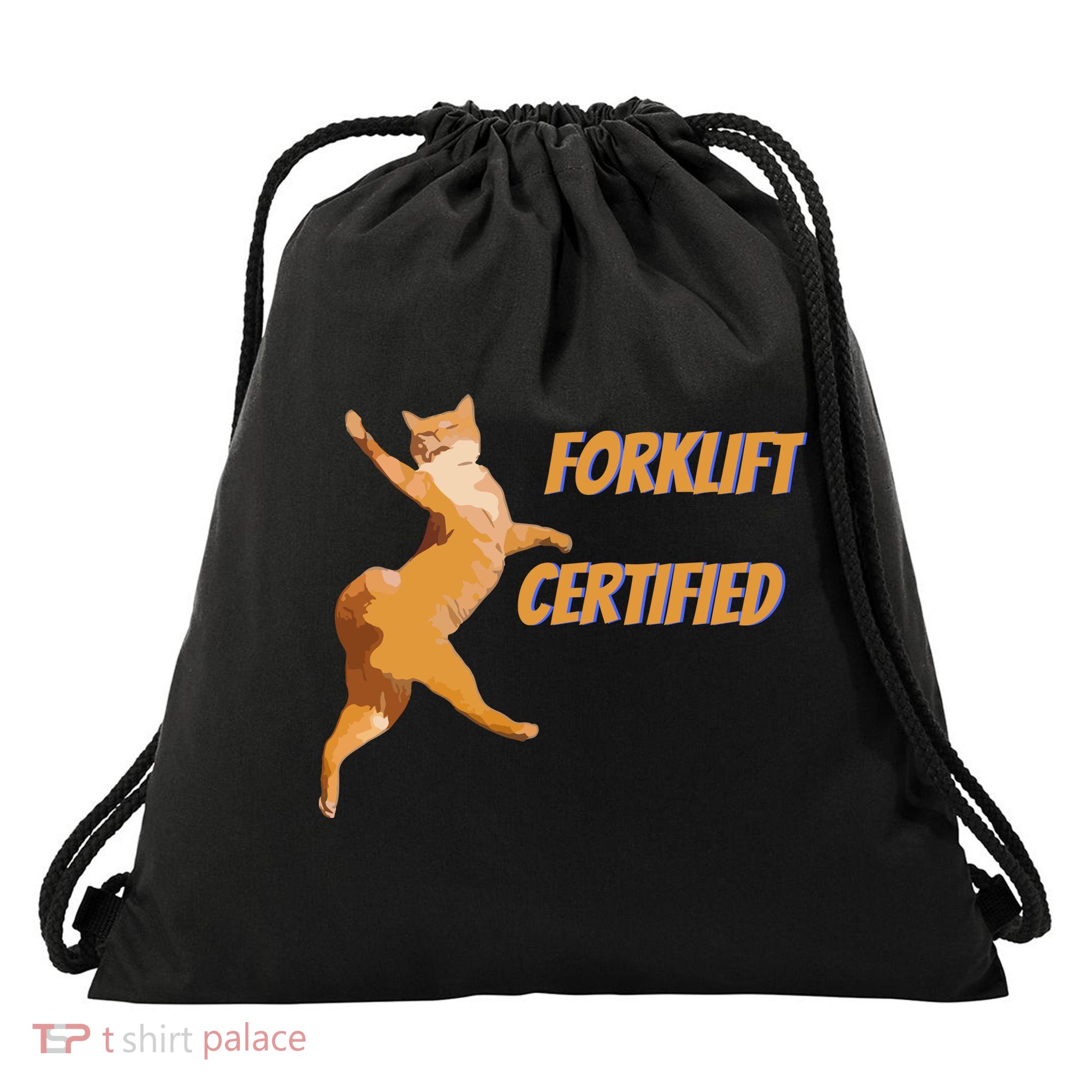 Forklift Certified Meme Funny Forklift Driver Forklift Operator Funny Meme Drawstring Bag