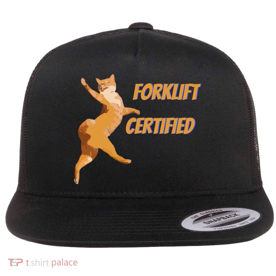 Forklift Certified Meme Funny Forklift Driver Forklift Operator Funny Meme Flatbill Hat