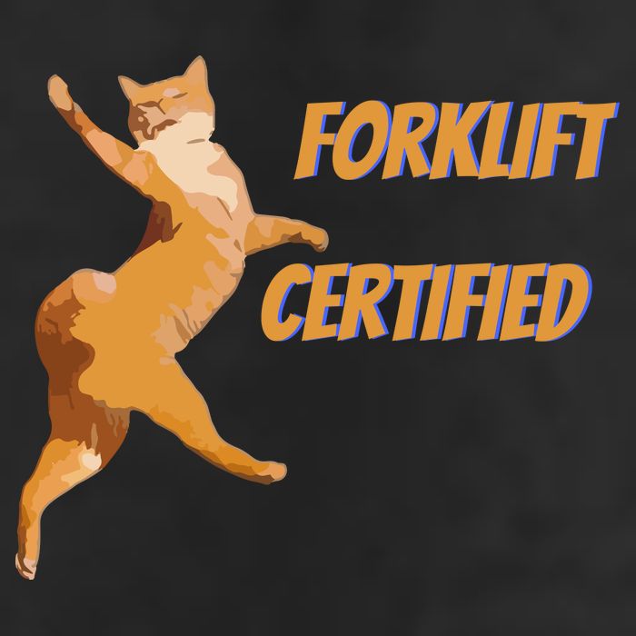 Forklift Certified Meme Funny Forklift Driver Forklift Operator Funny Meme Crop Fleece Hoodie
