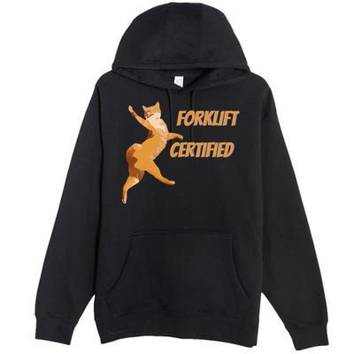 Forklift Certified Meme Funny Forklift Driver Forklift Operator Funny Meme Premium Pullover Hoodie
