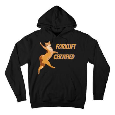 Forklift Certified Meme Funny Forklift Driver Forklift Operator Funny Meme Tall Hoodie