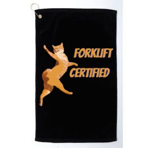 Forklift Certified Meme Funny Forklift Driver Forklift Operator Funny Meme Platinum Collection Golf Towel