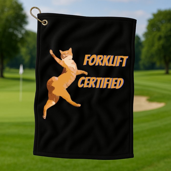 Forklift Certified Meme Funny Forklift Driver Forklift Operator Funny Meme Golf Towel