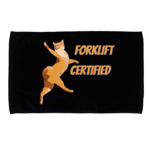 Forklift Certified Meme Funny Forklift Driver Forklift Operator Funny Meme Microfiber Hand Towel