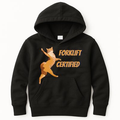 Forklift Certified Meme Funny Forklift Driver Forklift Operator Funny Meme Kids Hoodie