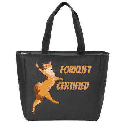 Forklift Certified Meme Funny Forklift Driver Forklift Operator Funny Meme Zip Tote Bag