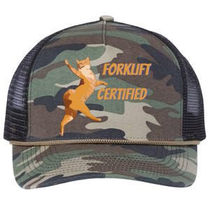 Forklift Certified Meme Funny Forklift Driver Forklift Operator Funny Meme Retro Rope Trucker Hat Cap