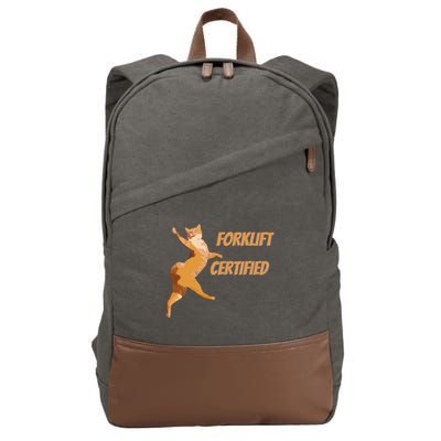 Forklift Certified Meme Funny Forklift Driver Forklift Operator Funny Meme Cotton Canvas Backpack