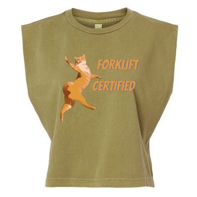 Forklift Certified Meme Funny Forklift Driver Forklift Operator Funny Meme Garment-Dyed Women's Muscle Tee