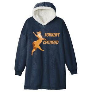 Forklift Certified Meme Funny Forklift Driver Forklift Operator Funny Meme Hooded Wearable Blanket